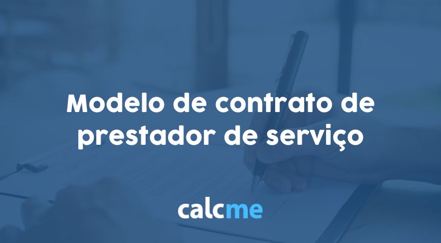 Modelo de contrato de prestador de serviço